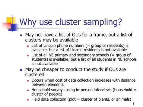 why is cluster sampling good